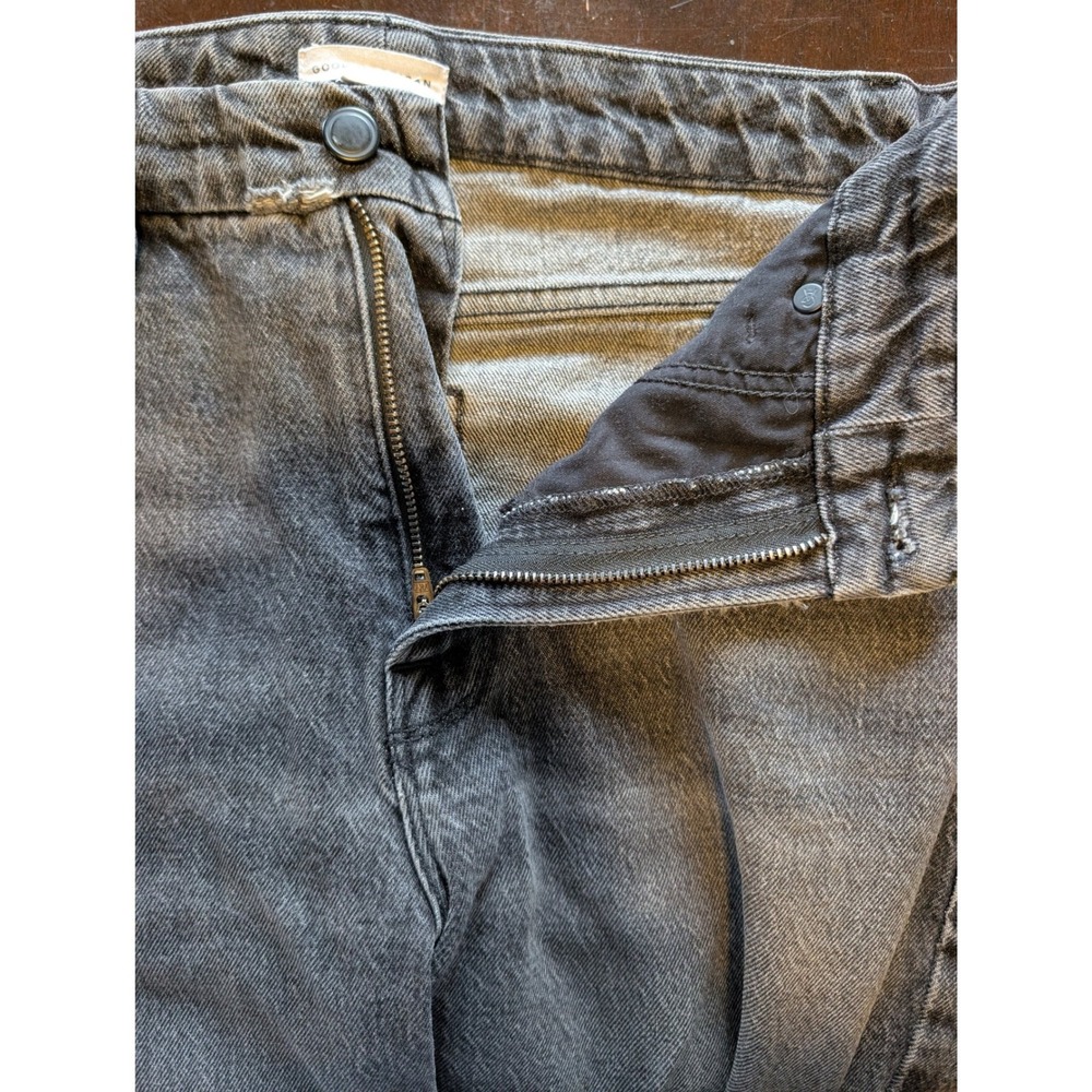 Good American Black Faded‎ Straight Leg Denim womens size 4 - Picture 10 of 10